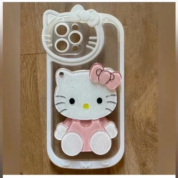 HELLO KITTY IPHONE 12 PRO PHONE CASE MIRROR CUTE PINK GLITTER like SANRIO