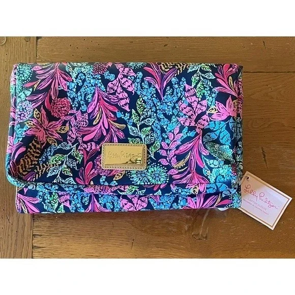 LILLY PULITZER Clutch CALYPSO COAST Padded Laptop Sleeve Bag Purse 14