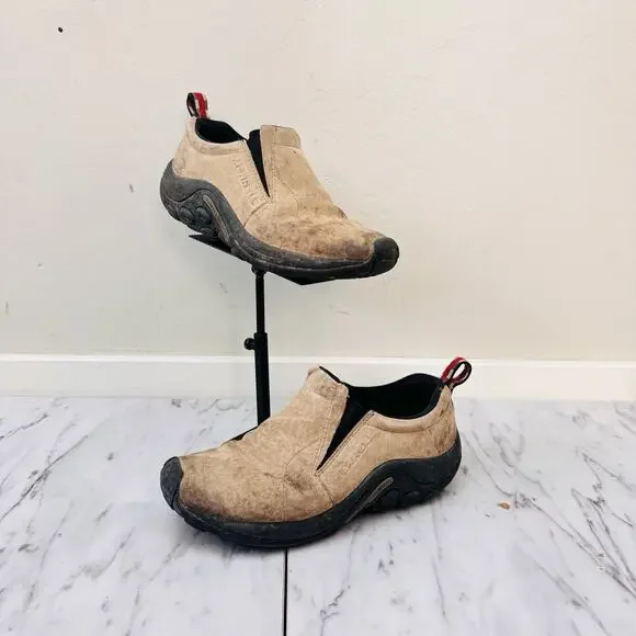Merrell Jungle Moc Tan Suede Slip on Shoes Womens size 6.5
