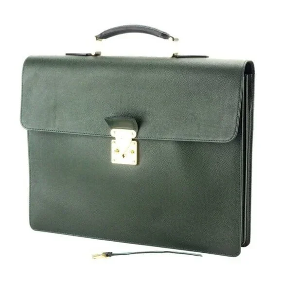LOUIS VUITTON Business bag Green gold Women M30034 Authentic secondhand
