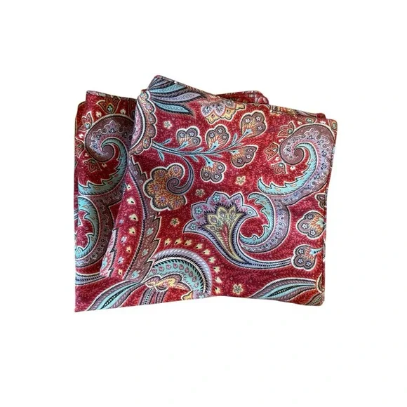 Ralph Lauren Pirouette Pillow Covers Bohemian Red Paisley Set Of (2) 18.5
