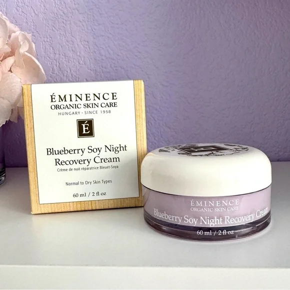 New! EMINENCE Organics Blueberry Soy Night Recovery Cream, 60ml/2oz