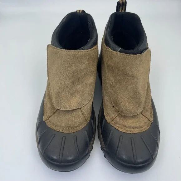 Comfortemp Waterproof Duck Winter Snow Boots Men's Size 9 Brown Suede Leather