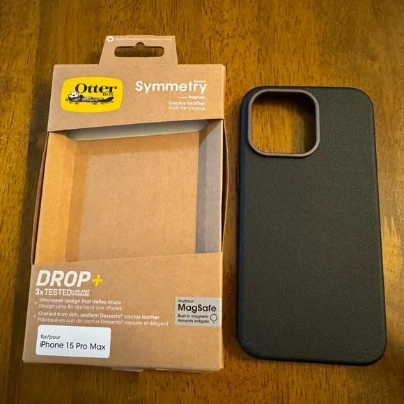 OtterBox Symmetry Series Black Case for iPhone 15 Pro Max