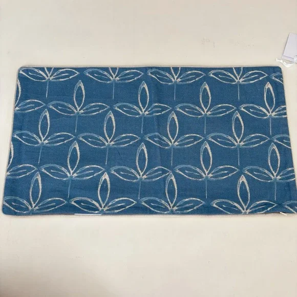 Villa Classic Home Kenzie Pillow Cover 14 x‎ 26 Parisian Blue Pottery Barn Beige