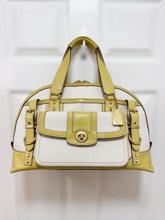 Coach Hamptons Miranda Weekender Carryall Large Satchel Travel Bag