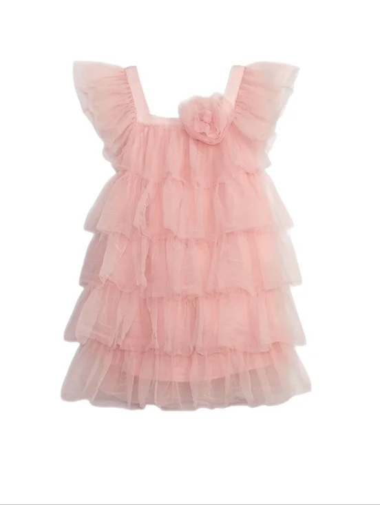 Gap x Loveshackfancy Pink Ruffle Dress Girls Size 4T