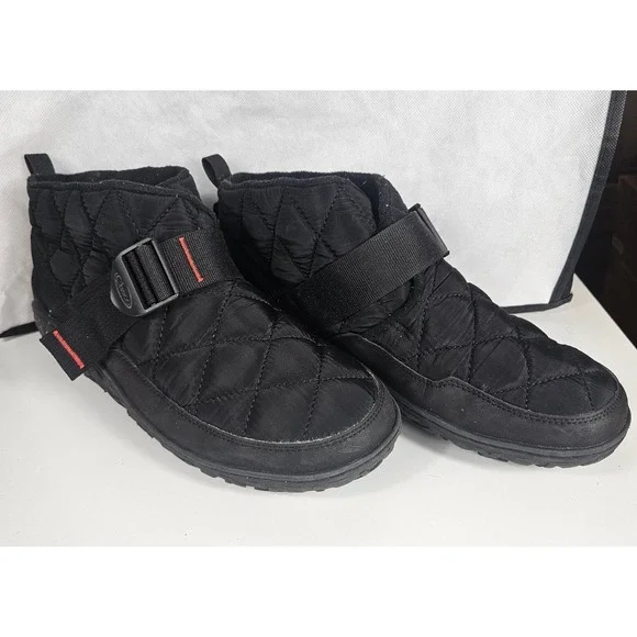 Chaco Ramble Puff Mid Mens Black Quilted Winter Bootie Size 11