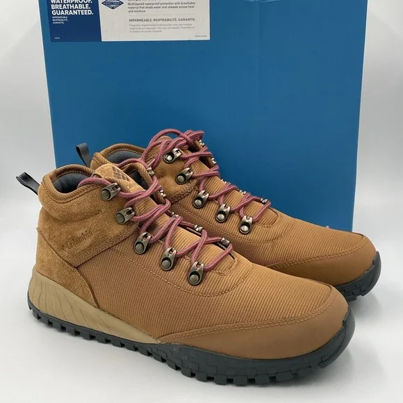 Columbia Men's Sz 9 Fairbanks Mid Omni-Heat Boot Elk Rusty Tan Waterproof NEW