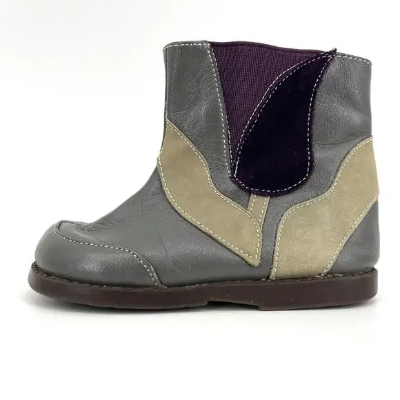 See Kai Run gray red leather‎ toddler booties (7)