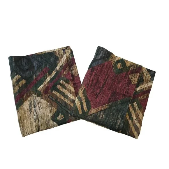 Dan River Geometric Pillow Sham Set - Vintage Tribal Pattern - Multi-Color‎