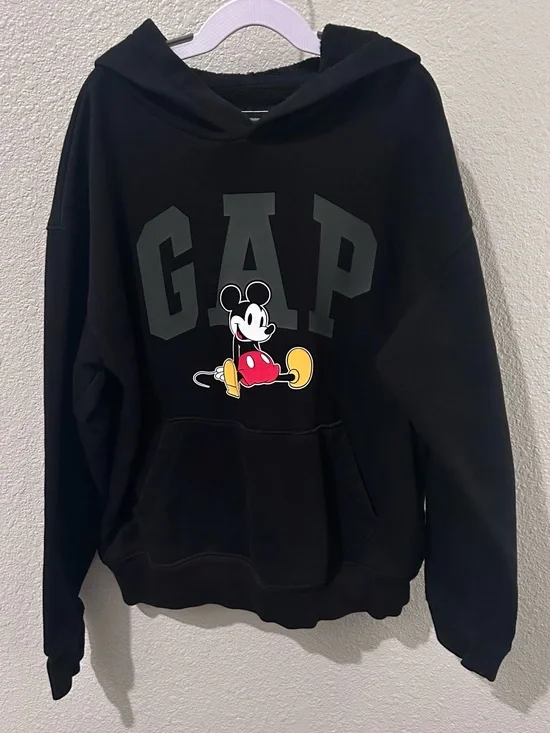 GAP x Disney Mickey Mouse Hoodie - Black (Flawed) - kids size XL (12)
