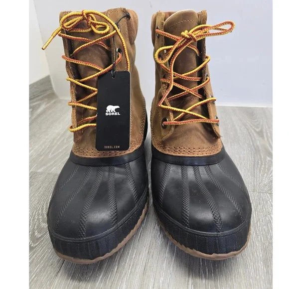 Sorel Cheyanne II Mens Waterproof Winter Boots Chipmunk‎ Black Size 8