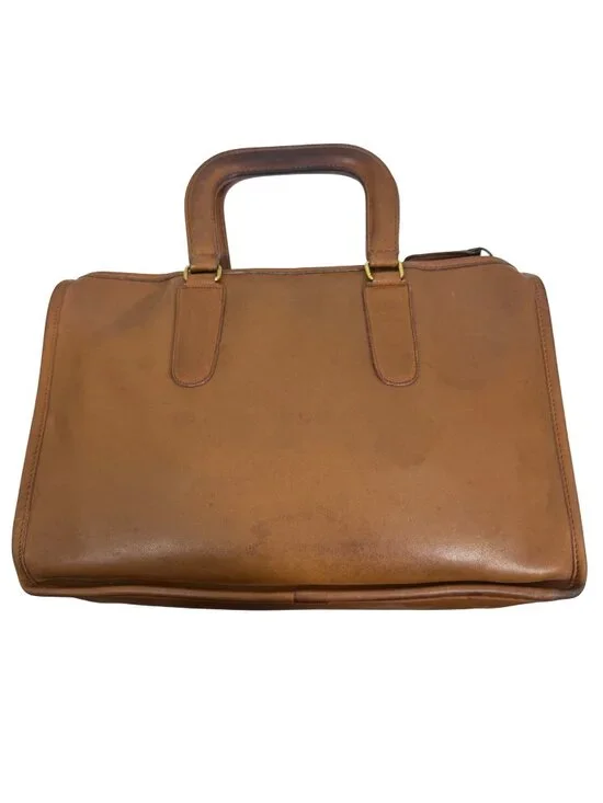 1980s COACH Bonnie Cashin Slim Satchel Standard Bag British Tan 9430 NYC NO TAG