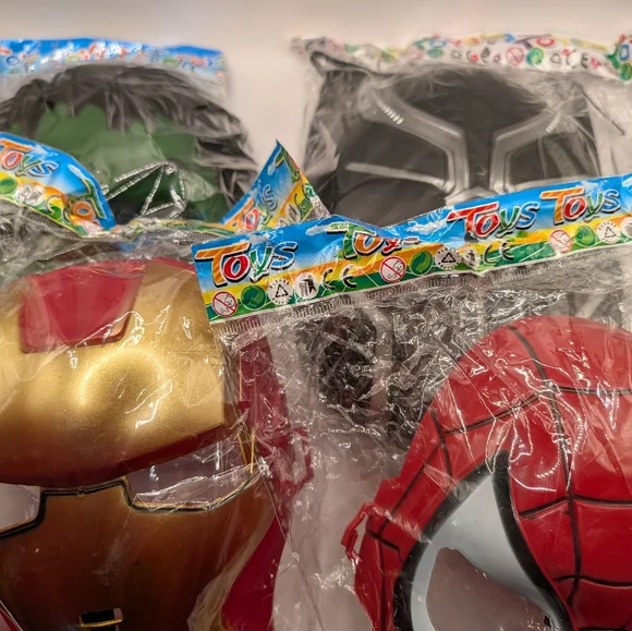 🦋 4 Superhero Toy Masks Set