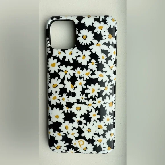 Loopy Case RIGHTY Daisies IPhone 11 PRO MAX Black and White Phone Case