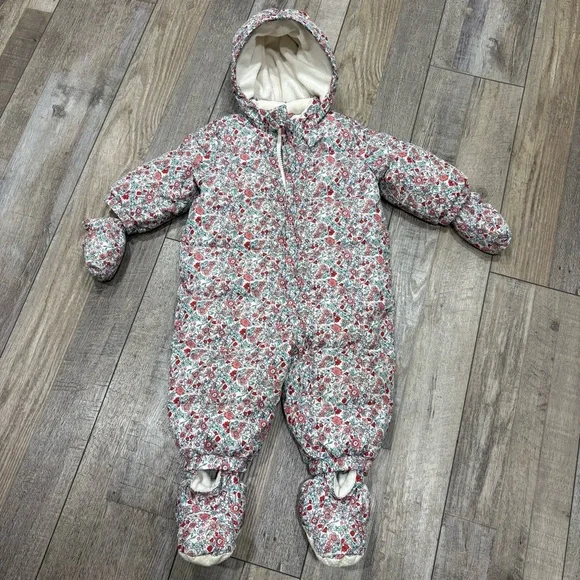 GAP baby snowsuit 6-12 months floral