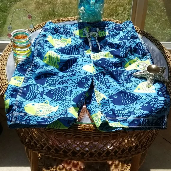 Gap Blue fish swim trucks size 12