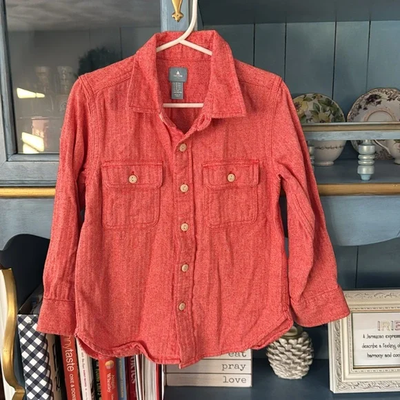 Baby gap 4 salmon colored button down