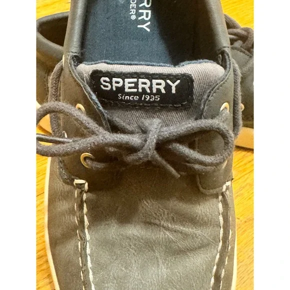 Sperry Top Sider Boys Cruise Boat Shoes‎ Blue/Gray Memory Foam Sz 4.5 Youth