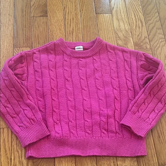 Baby Gap Pink Cable Knit Sweater 4 Toddler 4T Casual Cozy Fall Winter‎ Basic