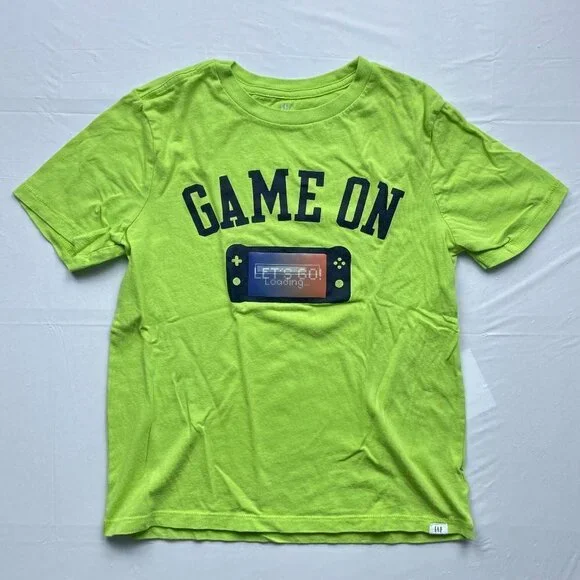 Gap Kids Boys Neon Green short sleeve shirt Medium (8-9)