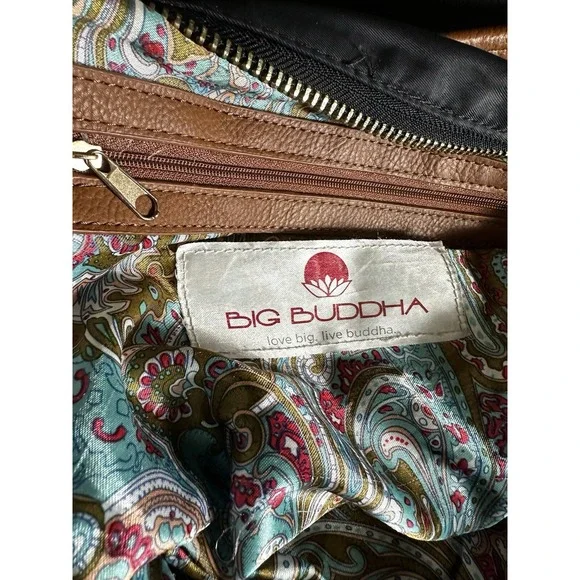 Big Buddha Black BOHO Crossbody Double Handle‎ Mailbag Purse Satchel Paisley Bag