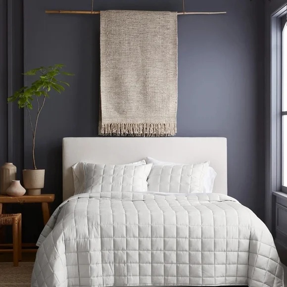 New! Quince Full/Queen Bamboo Box Quilt, No Shams