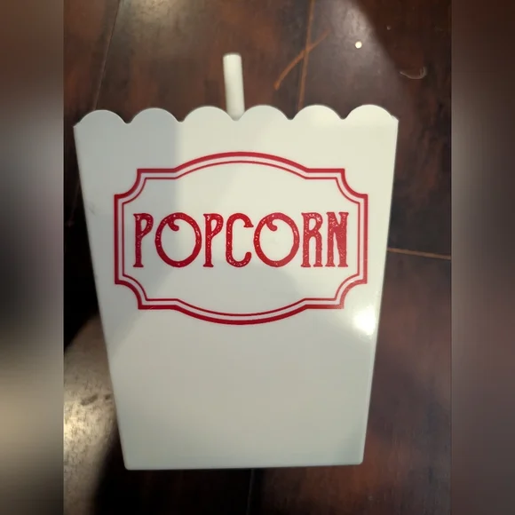 New Classic Red and White Popcorn Box With Cup
