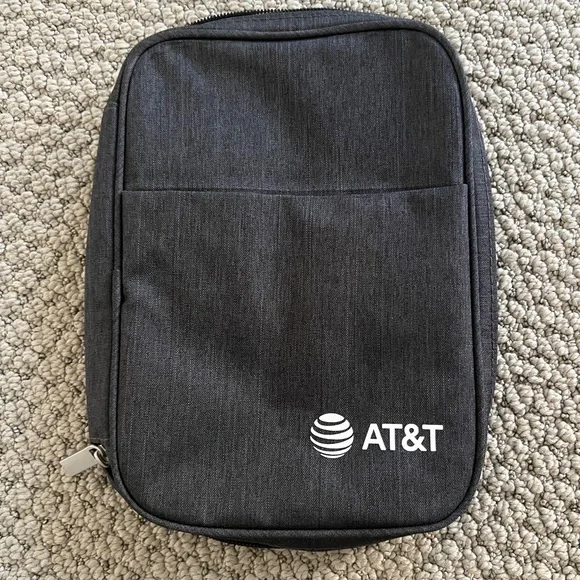 Branded Gray & Black Organizer Pouch for Cords