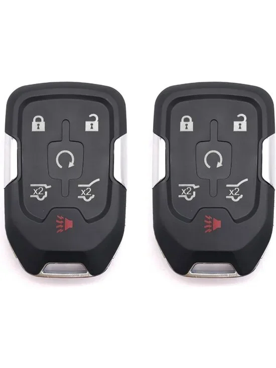 6 Button Key Fob Cover Case for Chevy GMC Suburban Tahoe Yukon - 2PCS