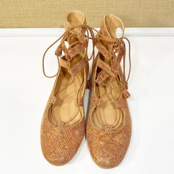 Sundance Tasha Boho Lace Up Flats Sandals Size 38