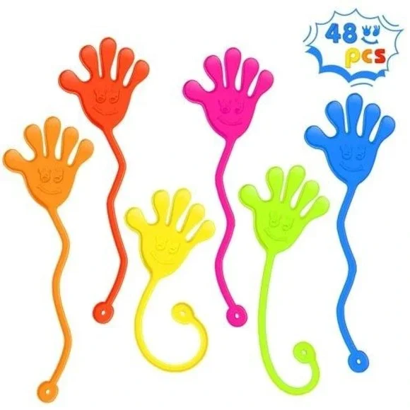 45‎ Pcs Sticky Hands Toys Purple Individually Wrapped Party Favors Prizes Bulk