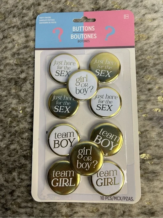 5 for‎ $25🔥Baby Shower Buttons- Set of 10- New