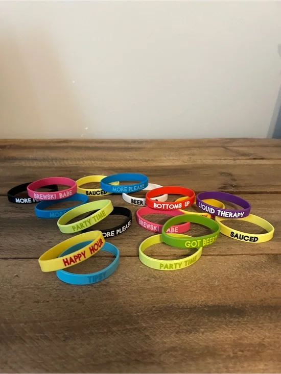 Colorful Silicone drink bands Set - Mixed Colors
