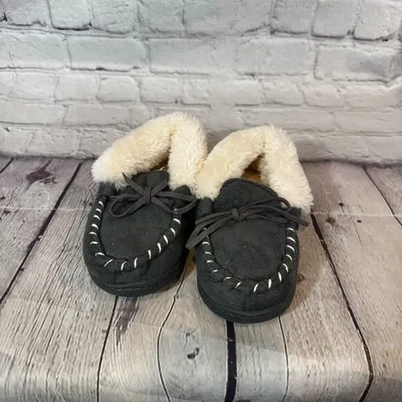 Merrimac Gray Toddler Moccasins