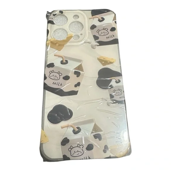 Cute Milk Carton Cow Print iPhone 14 Pro Max Phone Case