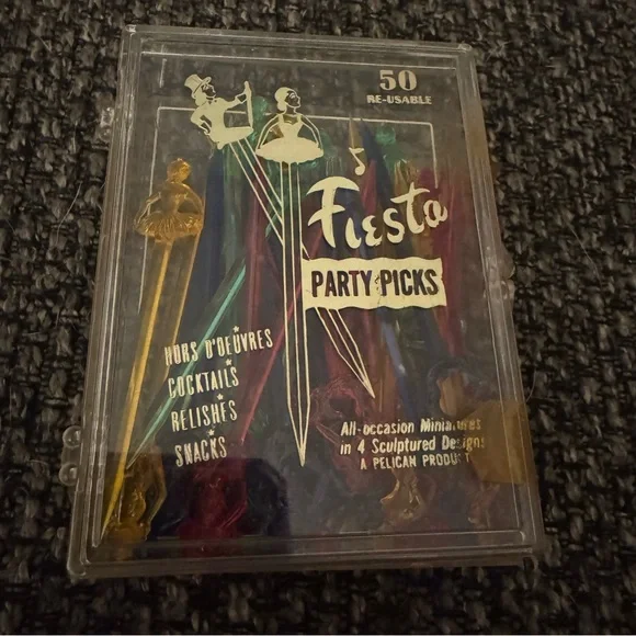 Pelican Fiesta Party Picks Vintage Mid Century Barware Case With 31‎ Picks