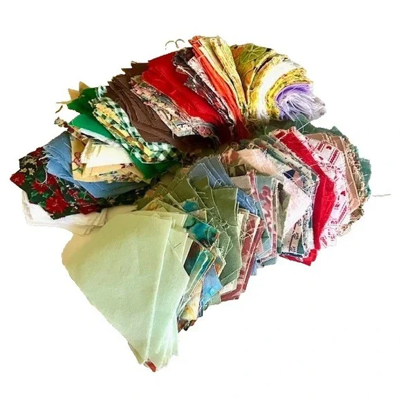 VTG Lot Quilt Fabric Kite Triangle Shaped (4