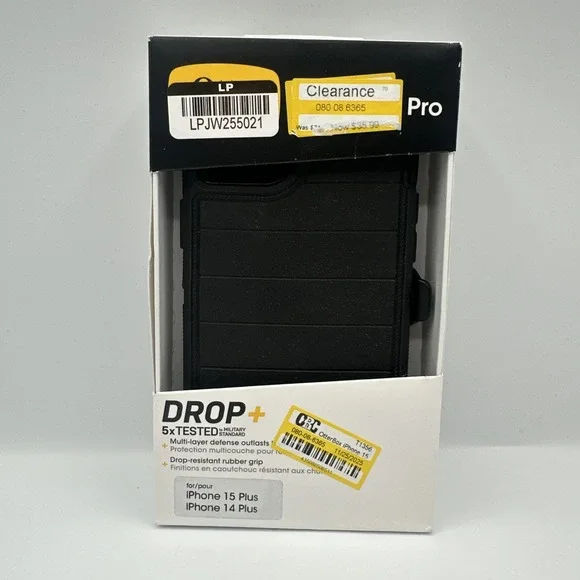 OtterBox Apple iPhone 15 Plus/iPhone 14 Plus Defender Pro Series Case - Black