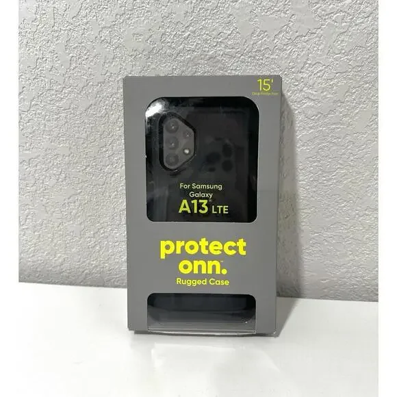 protect onn. Phone Case For Samsung Galaxy A13 LTE Rugged Case Black - New