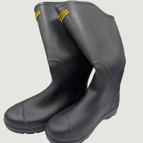 Black Rubber Rain Boots Tall Waterproof Wellington Work Boots Mens 43 NO:238