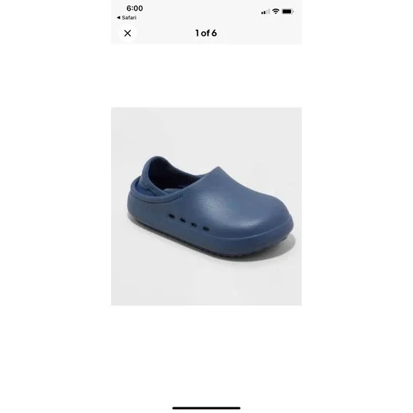 Cat & Jack Kids Rowan Slip-On Clog Shoes Navy Blue Size 11 Unisex