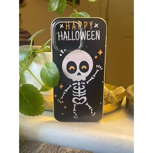 Halloween skeleton phone case iPhone XS max wireless charging cute fall