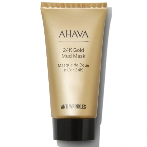 AHAVA 24k Gold Mineral Mud Mask for Illuminating Glow - Vegan Pregnancy-safe