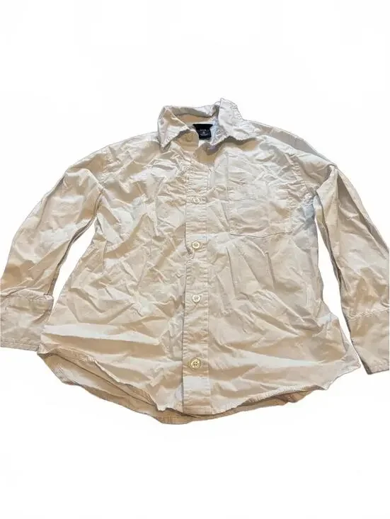 GAP Kids Medium White Button-Up Shirt Classic Fit