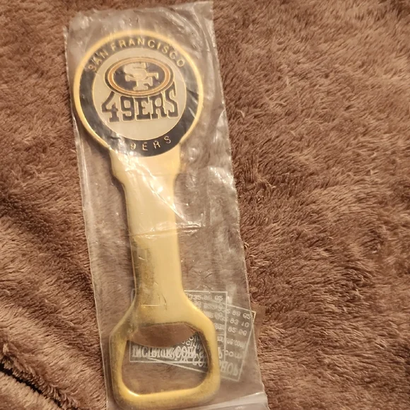 VINTAGE San Francisco 49ers Gold Bottle Opener
