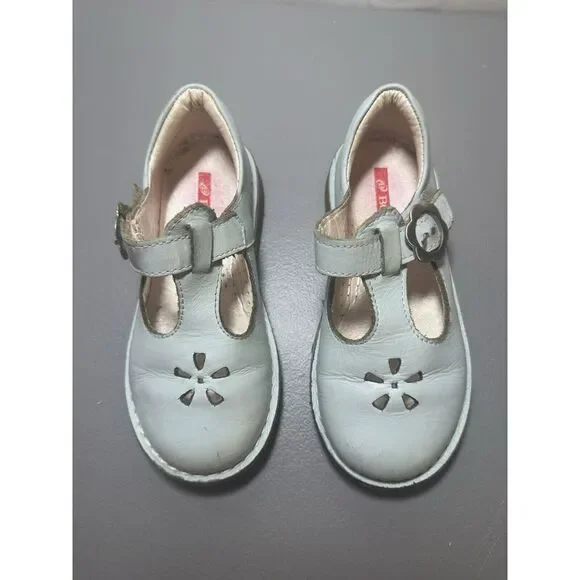 Bosi Lorela Azul Soft Leather Mary Janes Girls Light blue Shoes Sz‎ 28 US 11 #24