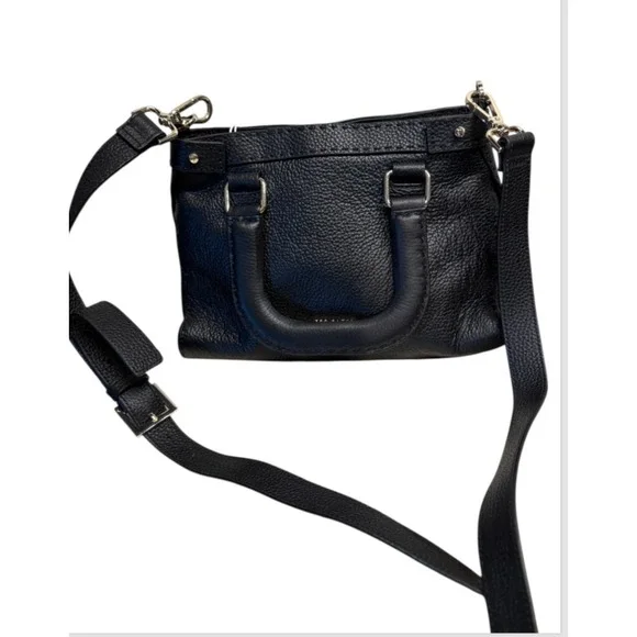 Ted Baker London Padded Handle Small Black Leather Handbag