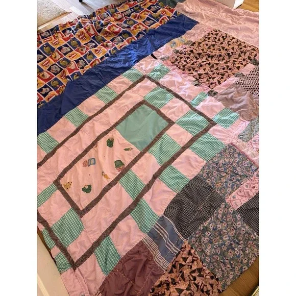 Giant Vintage Patchwork‎ Quilt Indian